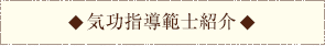 気功指導範士紹介